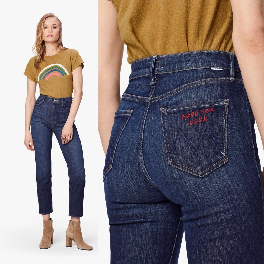 MOTHER The Dazzler Clean Sweep Made You Look High Waist Jeans Size 25